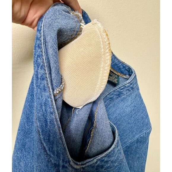 EXPRESS Vintage 80's Denim Long Sleeve Midi Dress Button Front V-Neck, Sz 6 - Picture 10 of 13